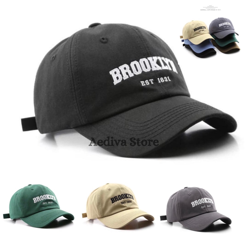 Topi pria / topi baseball / topi distro pria original / topi original distro / topi distro bordir BROOKLYN / topi  Mlb Pria Wanita / Aksesoris fashion  / topi kekinian  wanita gaya korea / topi  keren  pria distro  kualitas bagus