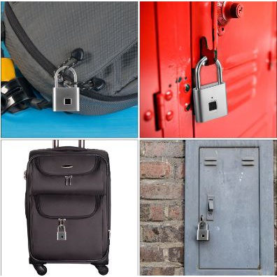 Gembok pagar anti maling gembok sidik jari tanpa kunci Smart Fingerprint Padlock Security kunci pintu anti maling kunci gembok pintu