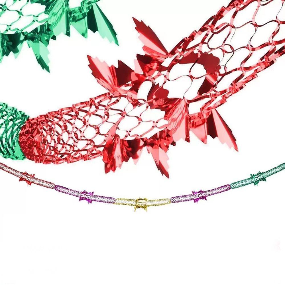 R-flower 4pcs Metalic Foil Garland New Perlengkapan Pesta Xmas Hadiah Gantung Dekorasi