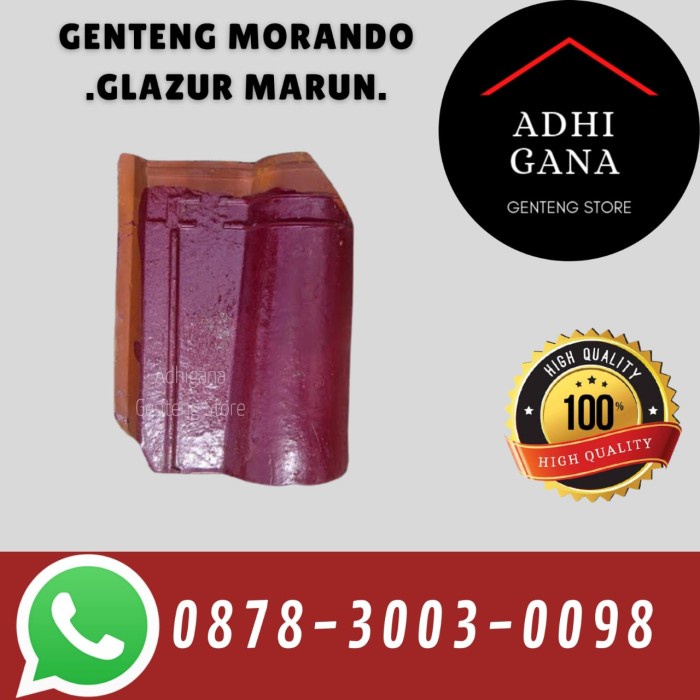 Genteng Morando Glazur Marun / Genteng Tradisional Murah