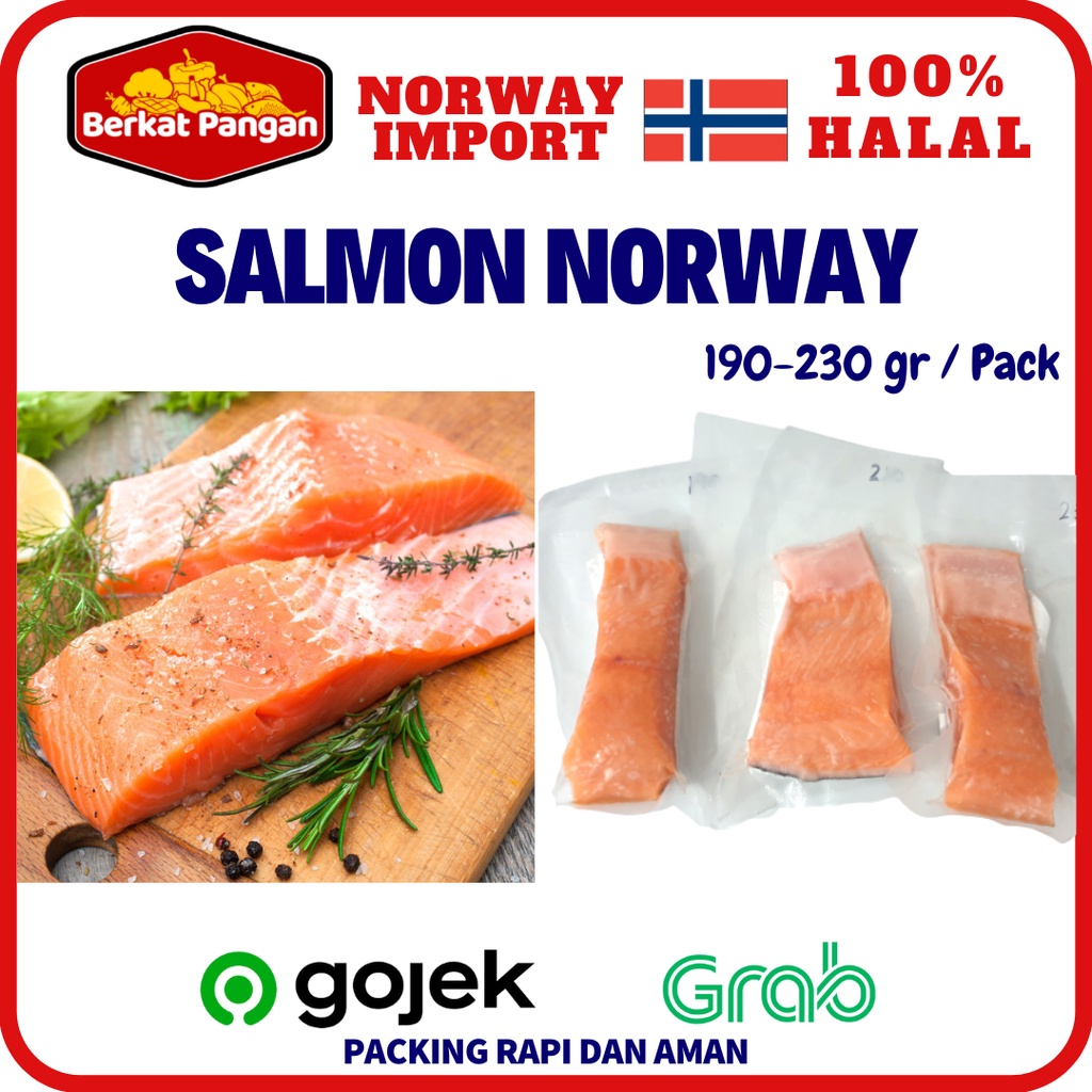Ikan Salmon Fillet Norwegia / Salmon Norway 180-230 gr