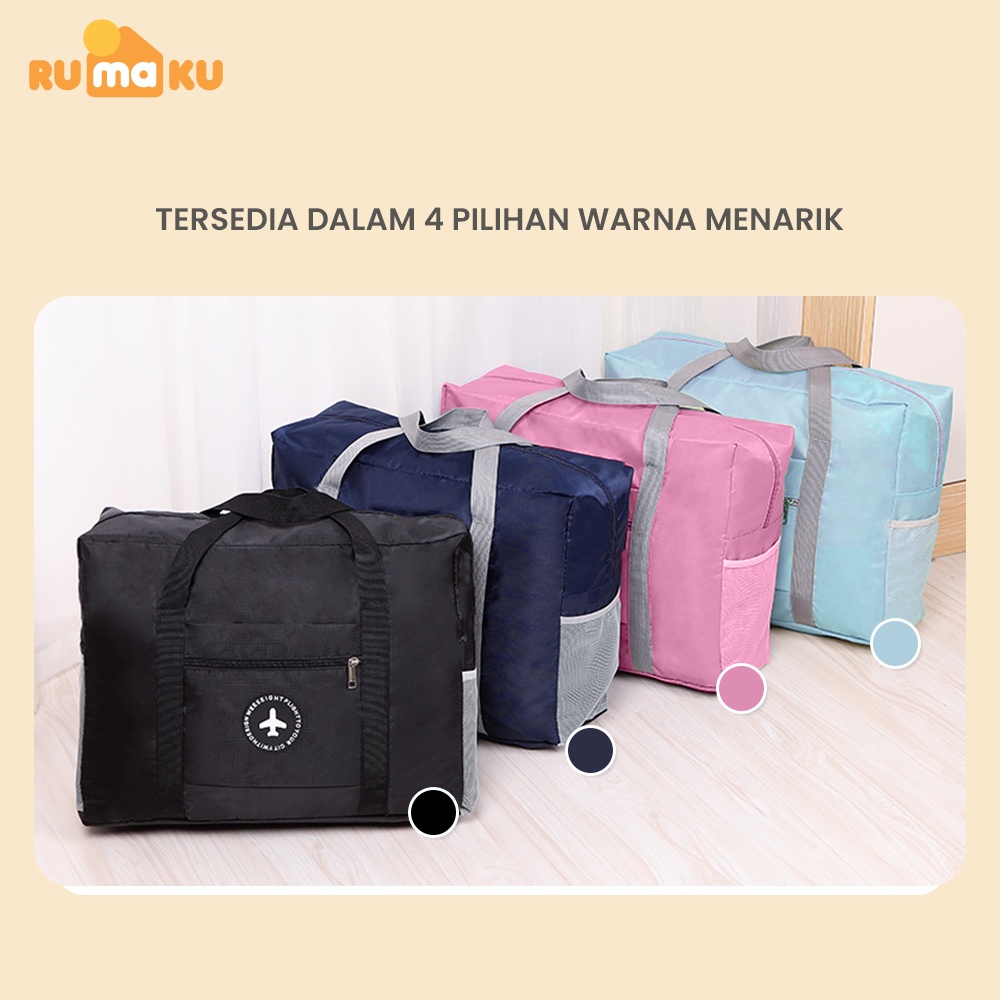 Rumaku Tas Travel Besar Lipat Hand Carry Anti Air Travel Bag Fold Tas Koper Hand Carry Serbaguna Tebal