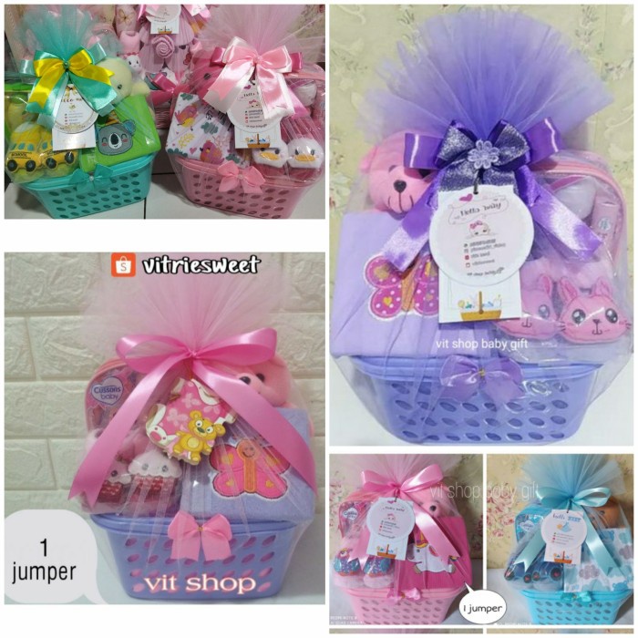 

(COD) Parcel Bayi Baby Gift Baby Girl Baby Boy Hadiah Kado Bayi Bungkus Tile - 1 jumper, Unisex random