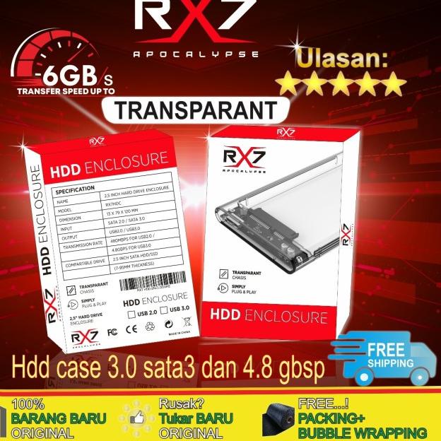 RX7 SSD Enclosure 2.5" SATA USB 3.0 External Case