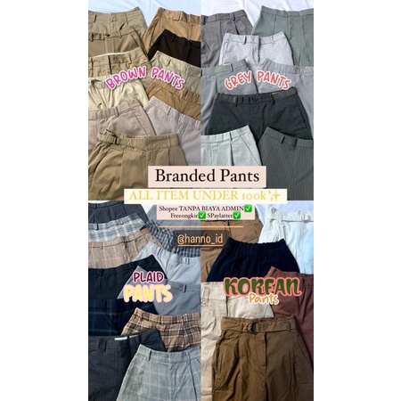 Celana uniqlo zara h&m GU Ankle Pants Uniqlo celana bahan celana kerja highwaist wanita uniqlo baggy