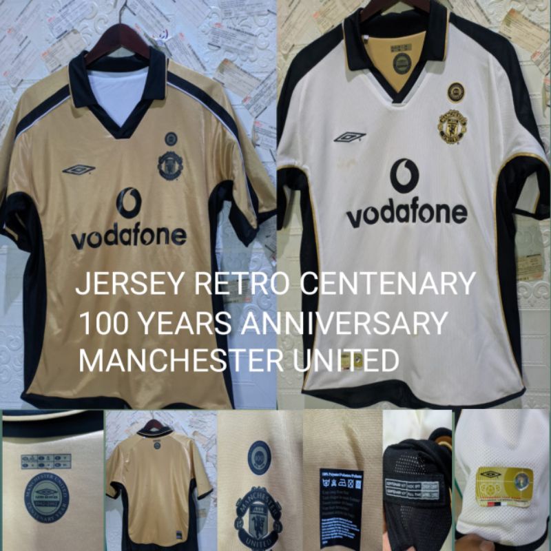 Jersey Vintage Manchester United centenary Kit 2001