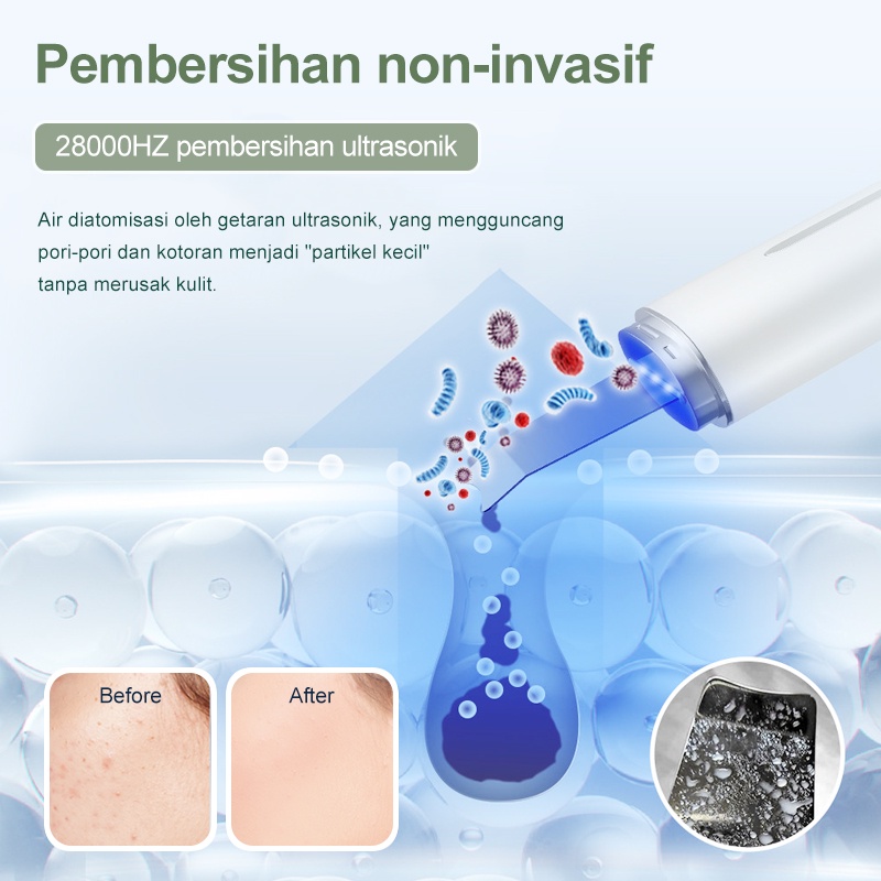 AmazeFan alat pembersih komedo elektrik wajah alat penyedot hidung blackhead remover pencabut sedot komedo pengangkat penghilang jerawat pembersih komedo blackhead