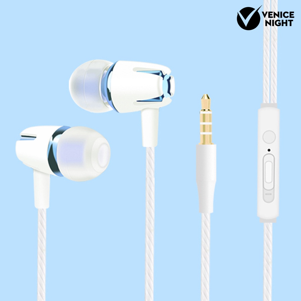 (VNEP) (Berkabel) YM108 Earbud Universal Wire Control Heavy Bass 3.5mm Ergonomis In-Ear 4D Stereo Earphone untuk Olahraga