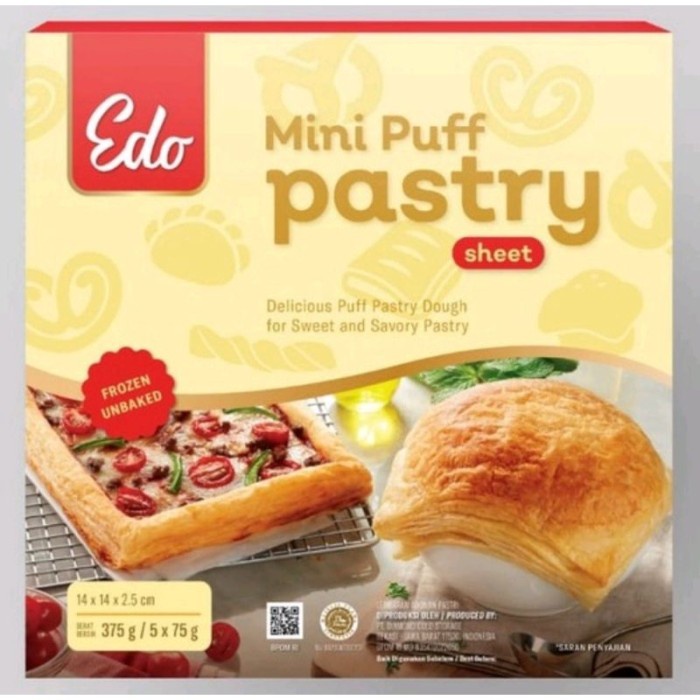 

EDO Mini Puff Pastry Sheet Adonan Kulit Pastry Lembaran 375 gr