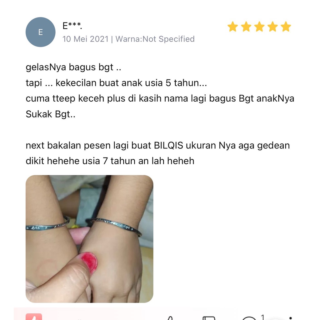 GELANG MONEL BAYI &amp; ANAK,REMAJA &amp; DEWASA GRATIS UKIR NAMA,BAGUS UNTUK KESESATAN,GELANG ANTI STEP,GELANG ANTI KARAT,AMAN DIBAWA MANDI &amp; TERKENA SABUN