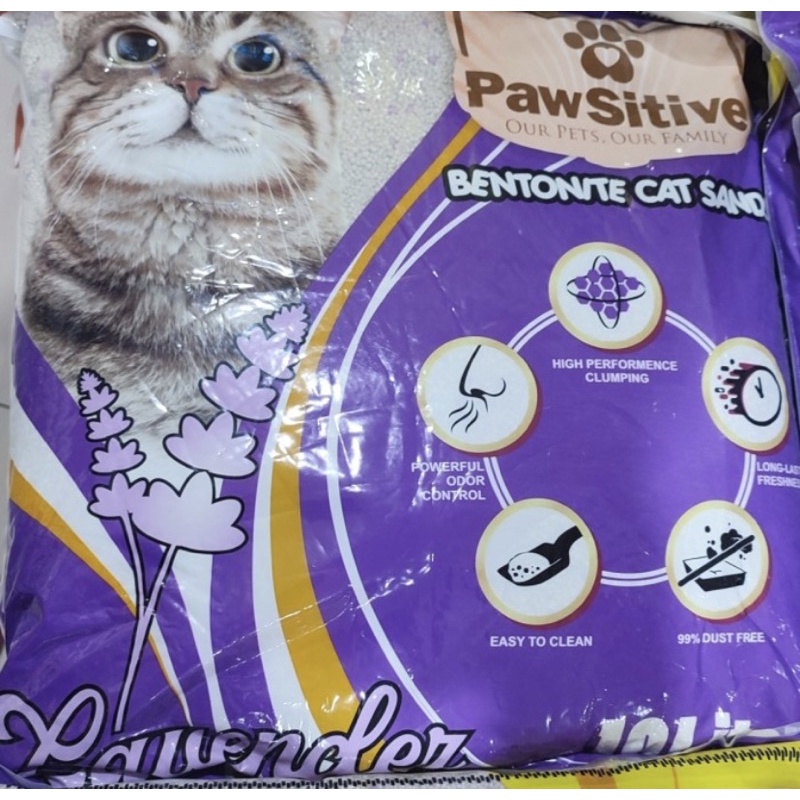 Pasir Kucing Wangi gumpal Pawsitive 10 litter Lavender