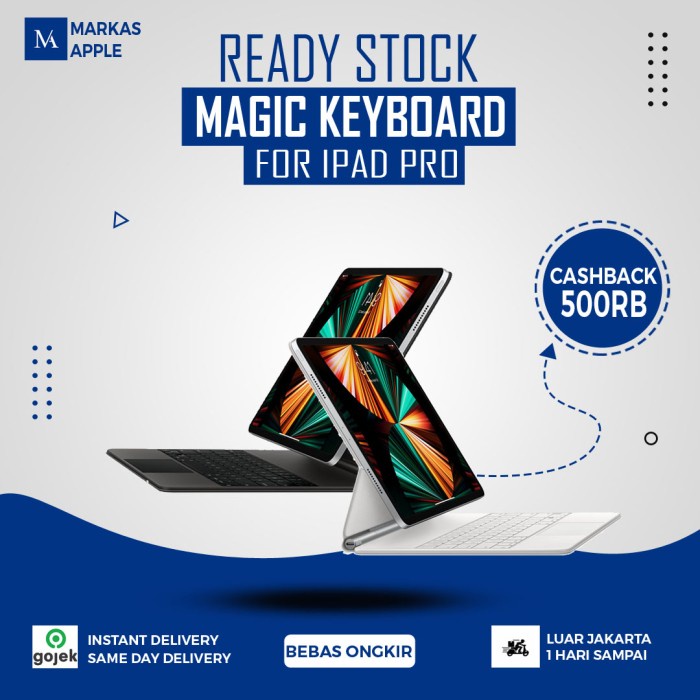 Keyboard Apple Magic Keyboard For Ipad Pro 2021 M1 5Th Gen 11" 12.9 White Black