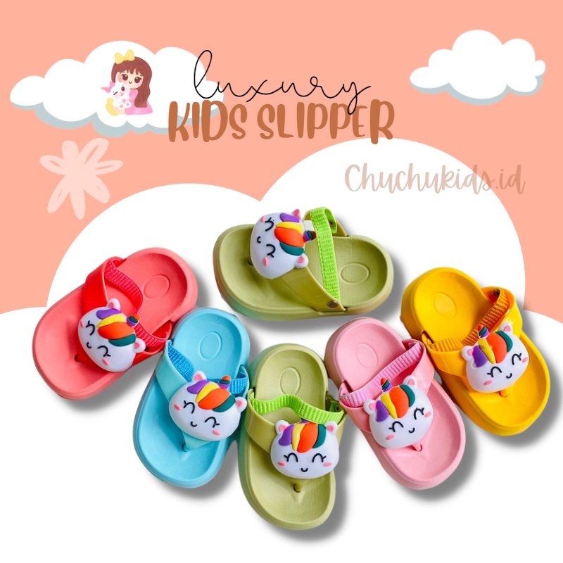 Sandal Bayi / Sandal Anak Perempuan Little Pony / Sandal Jepit Anak Perempuan Unicorn / Sandal Karet Usia 1 2 3 4 5 tahun