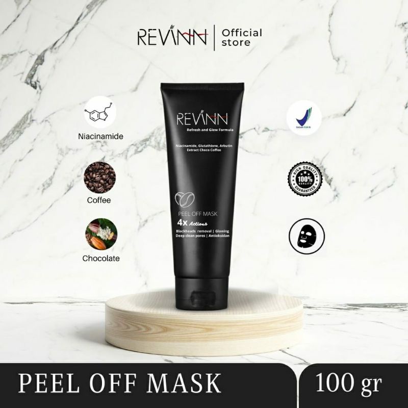 PEEL OFF MASK WITH REVINN (Garansi Uang Kembali Jika Produk Palsu)