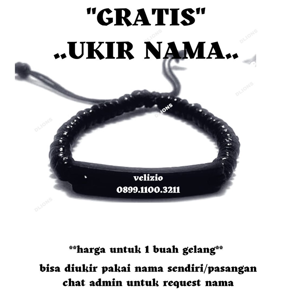 gelang nama,gelang ukir nama,gelang custom nama sendiri,harga untuk satu buah gelang bukan sepasang,order 2 jika ingin sepasang