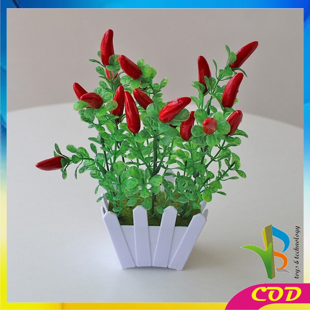 RB-C299 Pot Tanaman Buah Bunga Dekorasi Rumah Artificial Plant Tanaman Hias Plastik / Ornamen Pot Buah