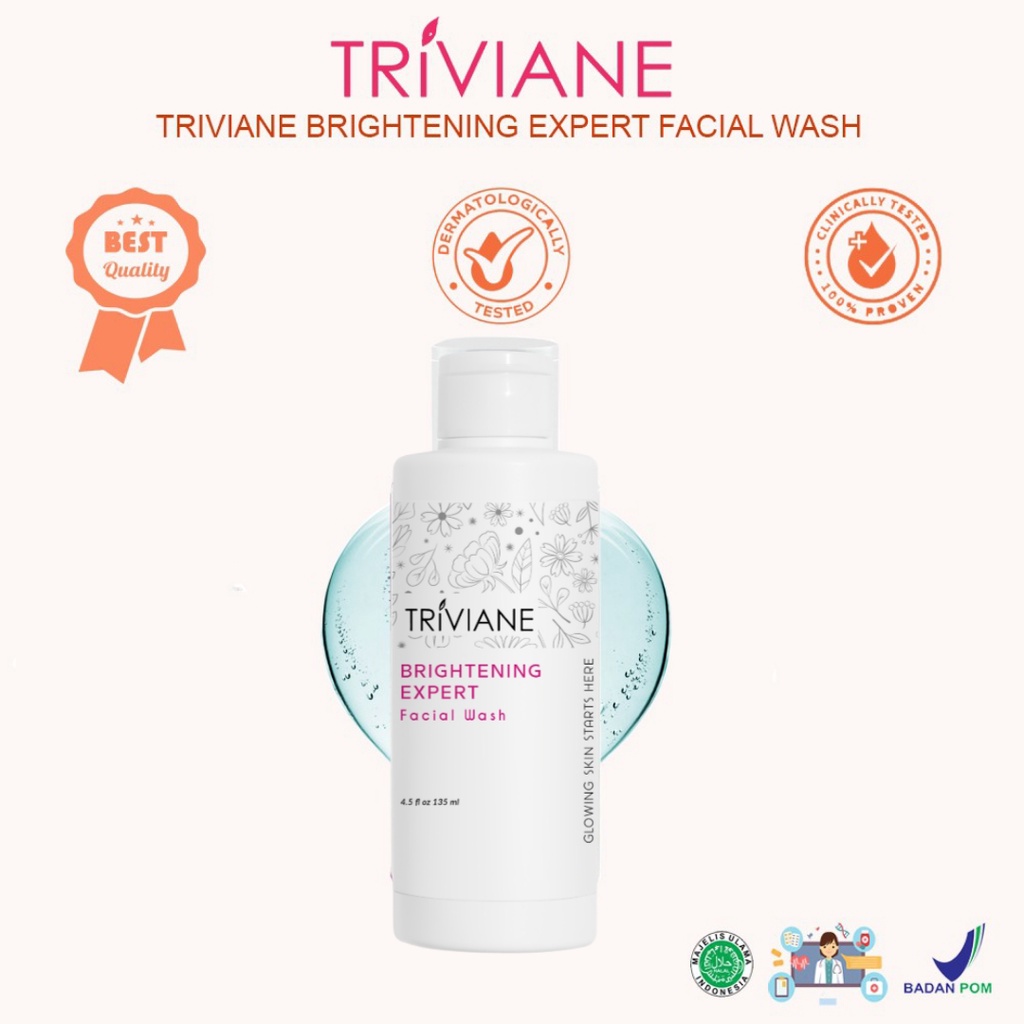 [BPOM] Triviane Brightening Expert Facial Wash 135ml / Sabun Wajah by Triviane Natural Skin Clinic