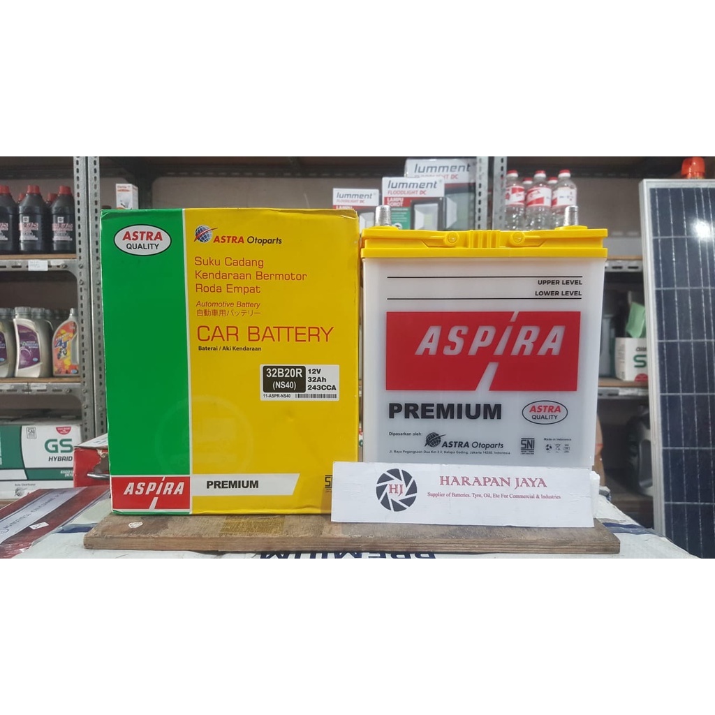 Jual AKI MOBIL ASPIRA PREMIUM NS40 (32AH) BASAH | Shopee Indonesia