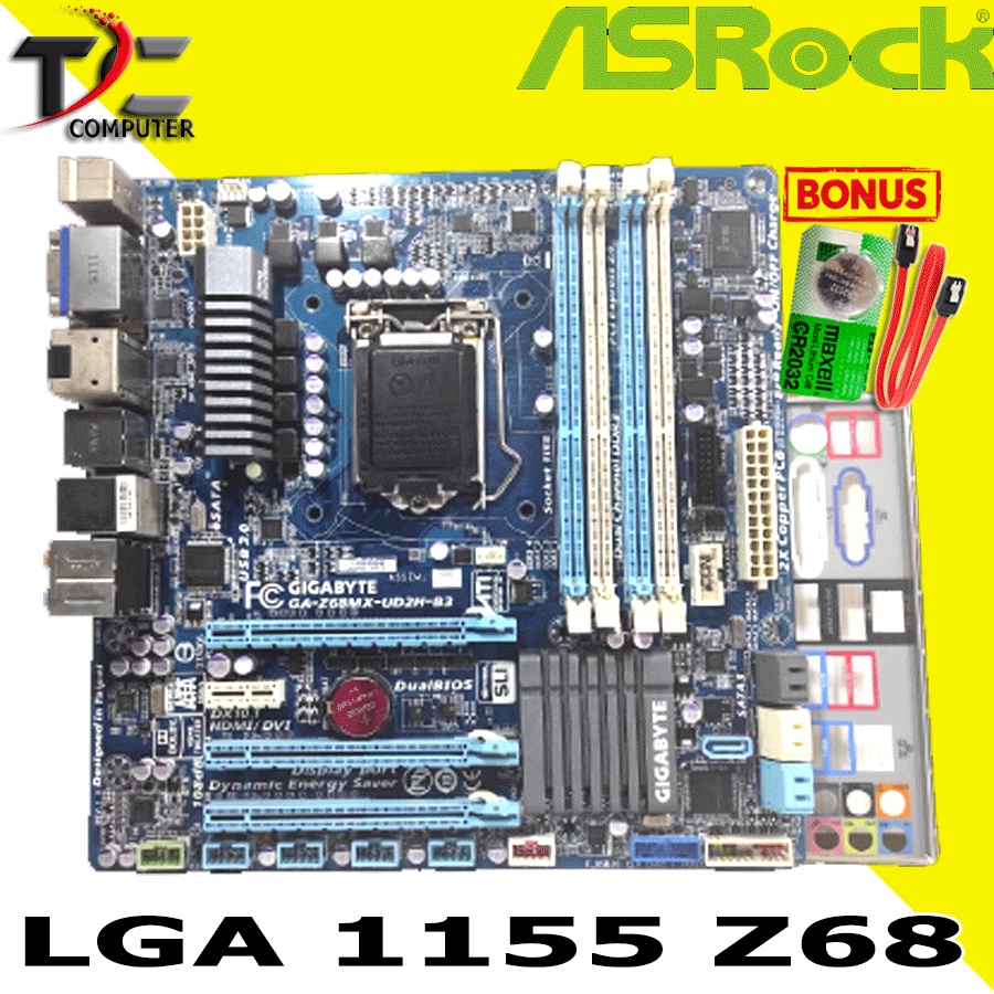 Motherboard Intel LGA 1155 Z68 ATX onboard gigabyte 4SLOT