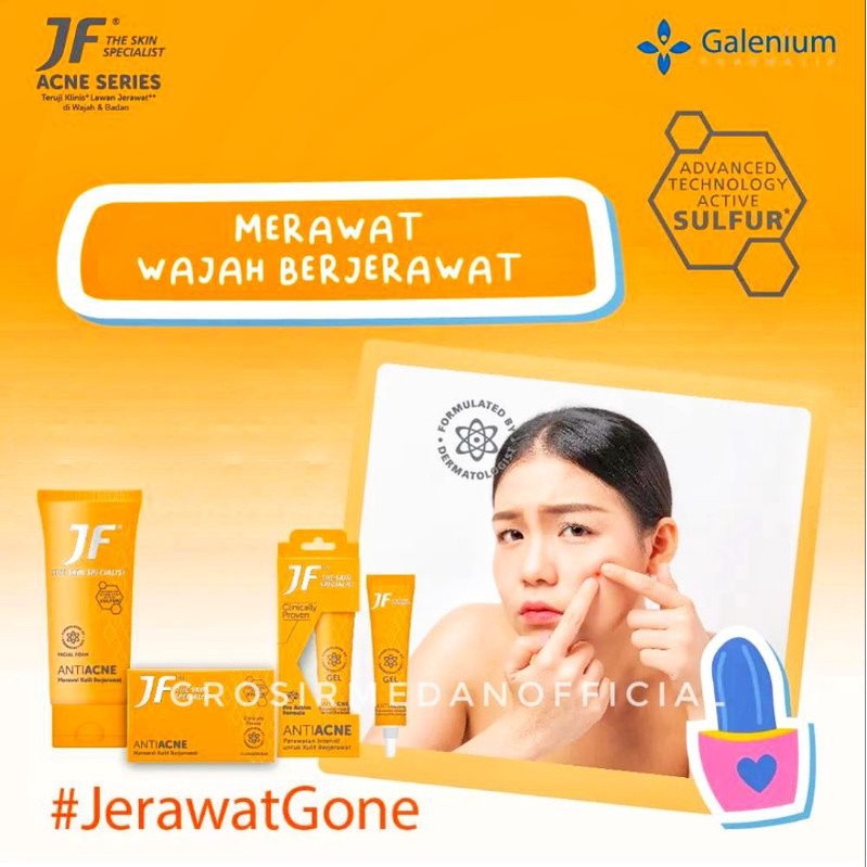 SABUN JF SULFUR - JF ACNE PROTECT ANTIACNE - JF DERMAMED DERMA PROTECT - JF ACNE SPOT CARE 65 DAN 90 G - OILY DAN SENSITIVE CARE - BLUE OCEAN DAN GREEN COOL