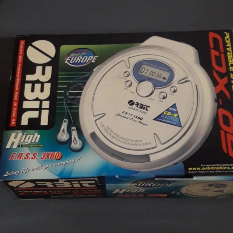 ORBIT PEMUTAR CD KASET CDX 09 STEREO CD PLAYER PORTABLE