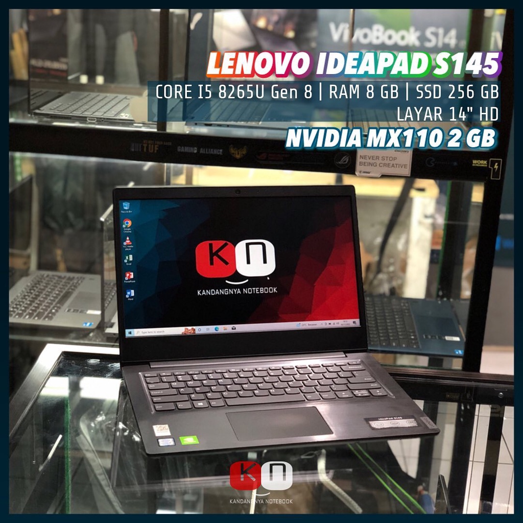 Lenovo Ideapad S145 i5 8265U RAM 8GB SSD 256 NVIDIA 2 GB Layar 14 FHD