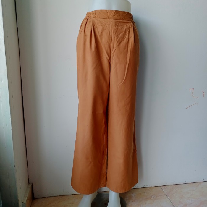 Earth Music ecology/Celana Santai Wanita Kekinian Pinggang karet Thrift premium preloved
