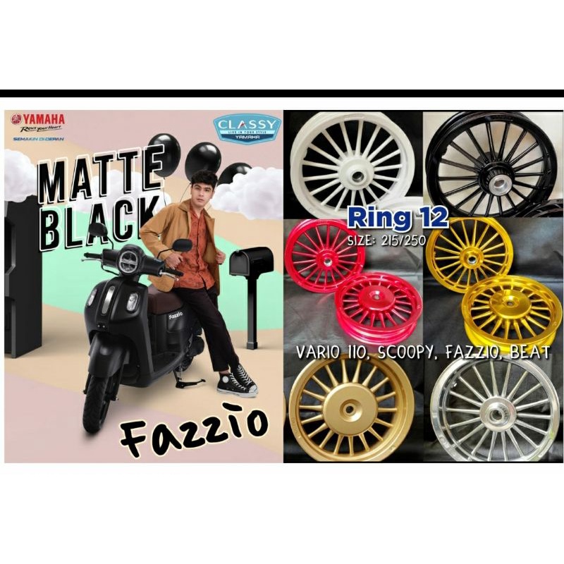 velg racing honda vario 110, spacy, beat, beat f1, scoopy f1, scoopy karbu merk power type classic  