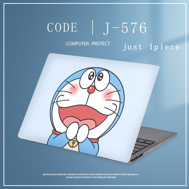 1pc Universal Bebas Potong COD Menyesuaikan Stiker Kulit Laptop Untuk Dell E7470 XPS14 XPS13D Presisi M7710 14 &quot;15.6&quot; Notebook Komputer Decal Desain Doraemon Covers