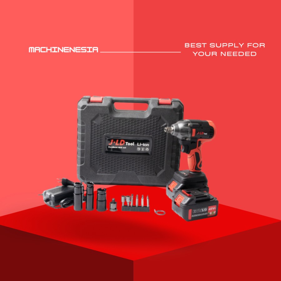 Jual Mesin Bor Impact Cordless Wrench Brushless Pembuka Baut Dan Shock V Shopee Indonesia