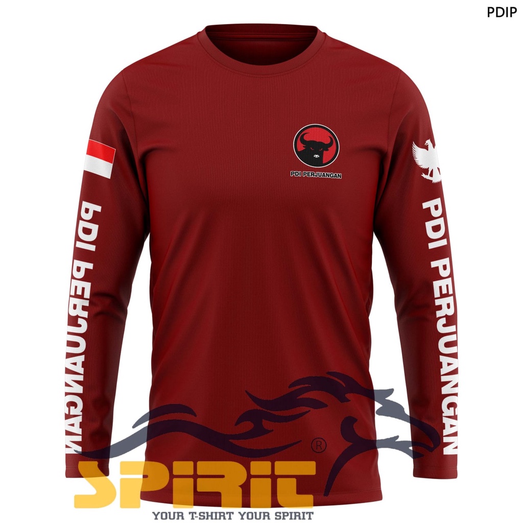 KAOS PDI KAOS Partai Demokrasi Indonesia Perjuangan BAJU KAOS PARTAI PDI PERJUANGAN LENGAN PANJANG