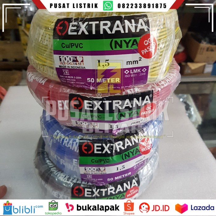 Kabel Nya Extrana 1 X 1,5Mm 50M /Kabel Extrana 1,5Mm/ Engkel 1,5Mm Cod