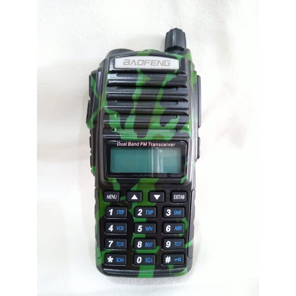 READY HT Baofeng UV 82 Army 5 Watt, Loreng Doreng Tentara Abri Hijau UV82 UV-82 Urgency Emergency Bo