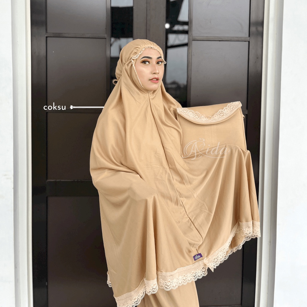 Mukena Amplop Premium Polos Renda Hijabbyaida