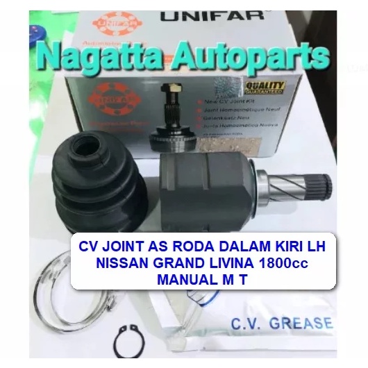cv joint join as roda dalam kiri LH atau kanan RH NISSAN grand livina grandlivina 1800cc MANUAL MT