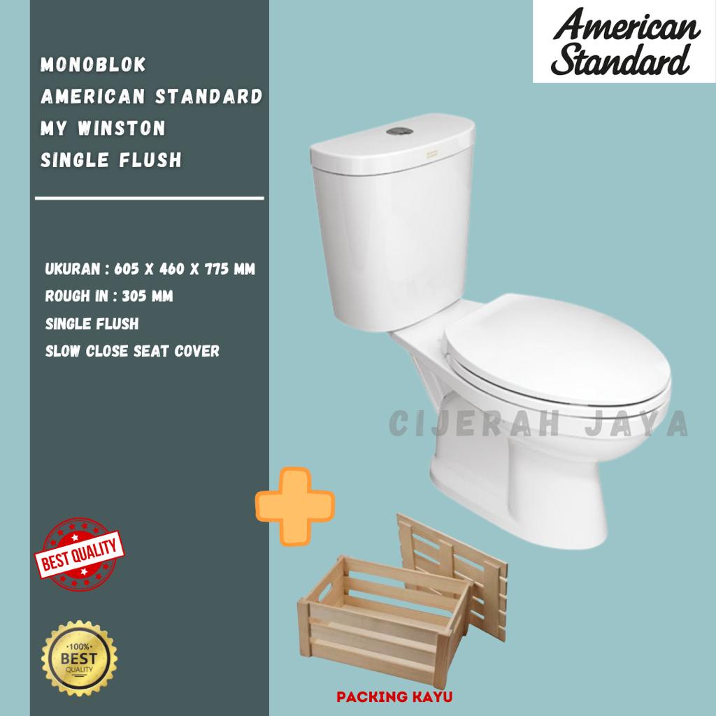 KLOSET DUDUK AMERICAN STANDARD MY WINSTON SINGLE FLUSH / MONOBLOK AMERICAN STANDARD TOILET DUDUK