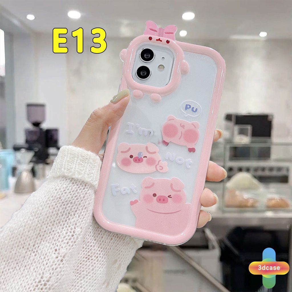 Soft Case Desain Kartun Monster 3D Untuk IPhone 12 11 13 14 PRO MAX 6 7 6S 8 14 Plus X XR XS MAX 11 12 13 Se 2020 6SPlus 7Plus 6Plus 8Plus 14Plus XSMAX