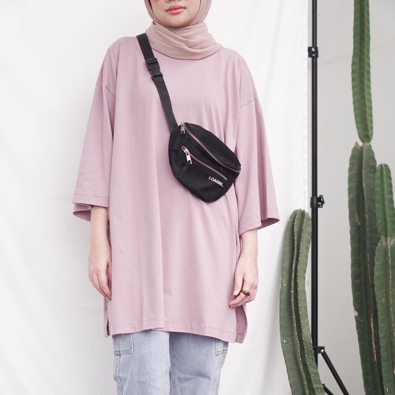 ATASAN WANITA TERMURAH MYZA OVERSIZE XXL SLIT BLOUSE/TOP HIJAB KEKINIAN