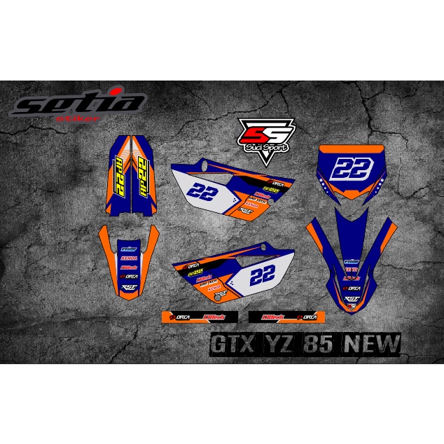 Decal Striping Stiker GTX YZ 85 New, Bebek Standar YZ 85 New Full Body (Code 2)