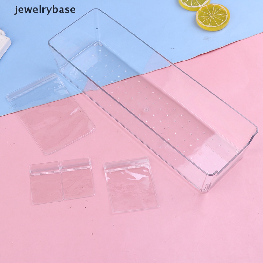 Kotak Laci Penyimpanan Perhiasan Cincin Kalung Dengan Kunci Zip