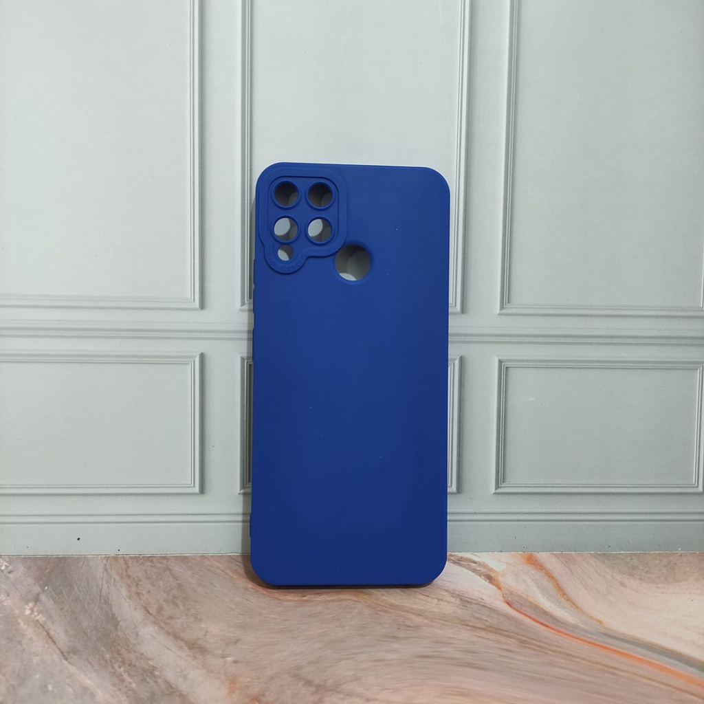 SoftCase ProCamera Silicon Matte Case Realme Narzo 50i Prime Realme Narzo 50 2022 Full Cover White_Cell