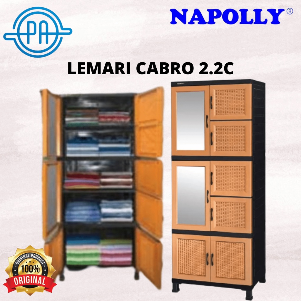 LEMARI NAPOLLY 5 SUSUN + CERMIN ( CABRO 2.2C 4LU.XU )