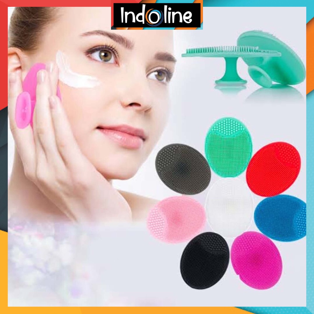 Sikat Pembersih Wajah Silikon Face Facial Cleaning Pad Brush Import COD 𝓘𝓝𝓓𝓞ℒ𝓘𝓝𝓔 807