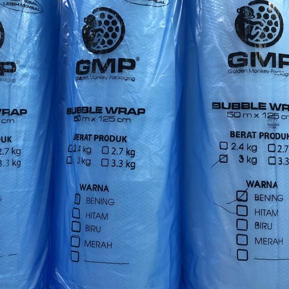 

Bubble wrap Bening / hitam Tebal 125cm x 50M merk GMP 3KG - Bening