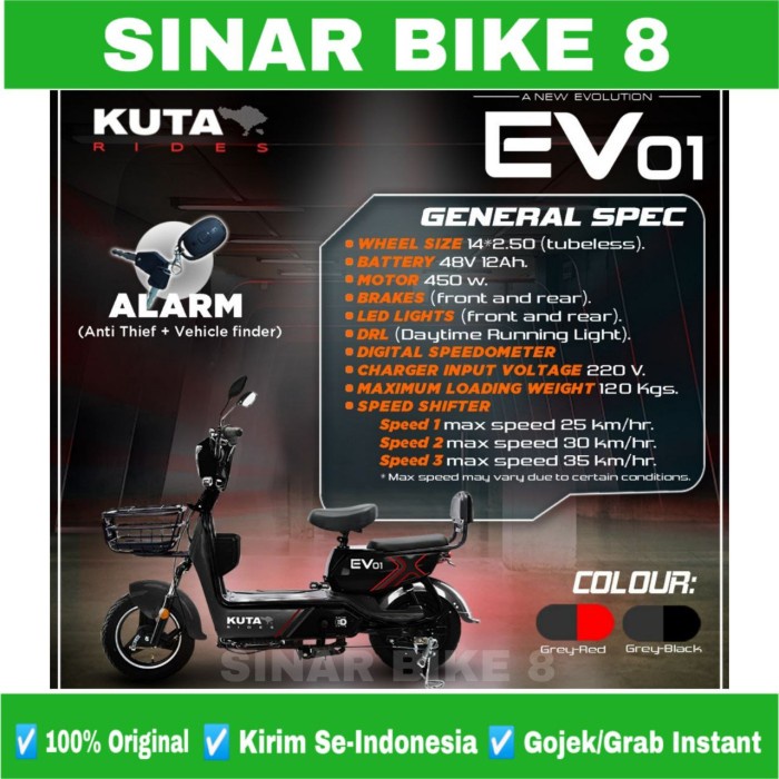 Sepeda Listrik INFERNO KUTA RIDES EV 01 Electric Bike By Family