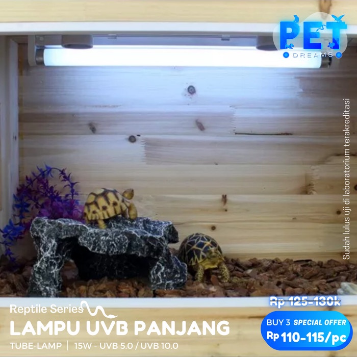 LAMPU UVB PANJANG TL TUBE VITAMIN D3 REPTIL REPTILE KURA SULCATA KURA