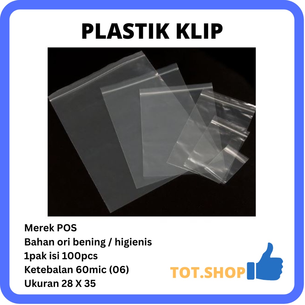 

TEBAL 06 UK. 28X35 Plastik POS (Plastik Obat Saos) Klip Kaos, Hem, Jaket, Sepatu dengan klip