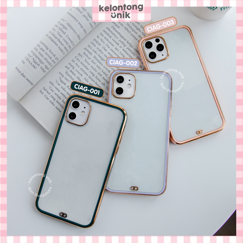 (Seri 1) For iPhone - Anti Crack Gold Plating Soft Case