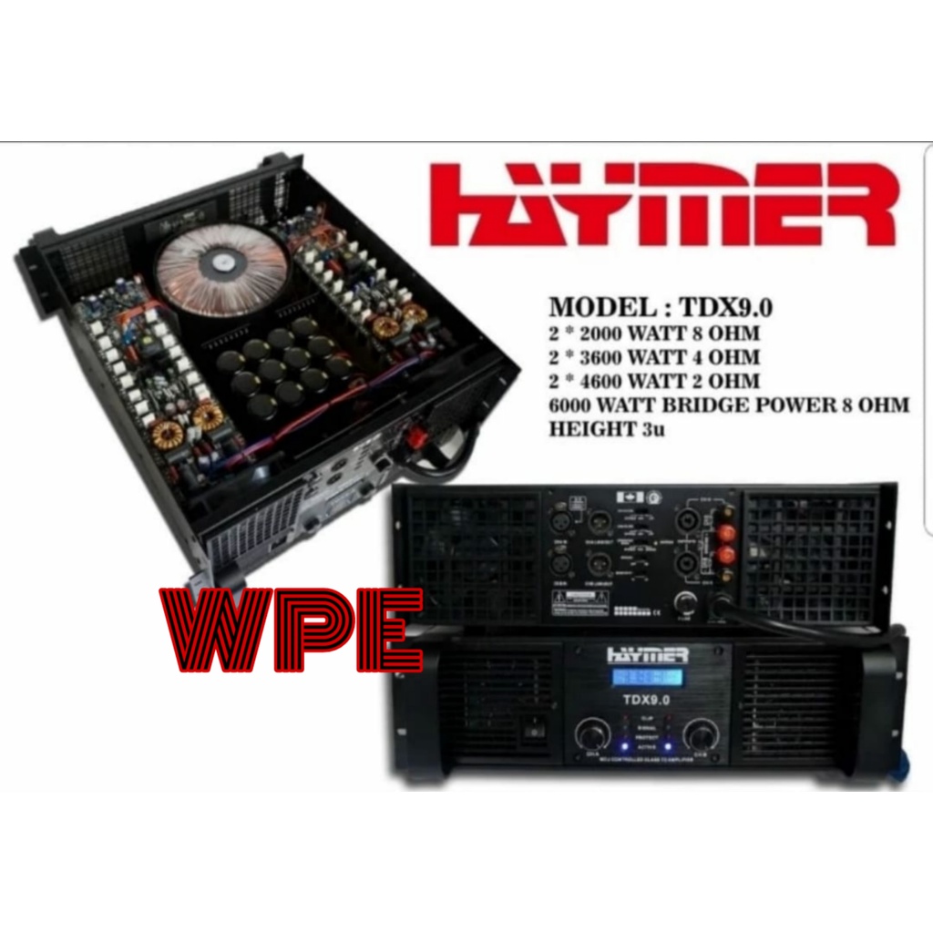power amplifier haymer tdx 9.0 haymer tdx9.0 2chanel 2000watt peak