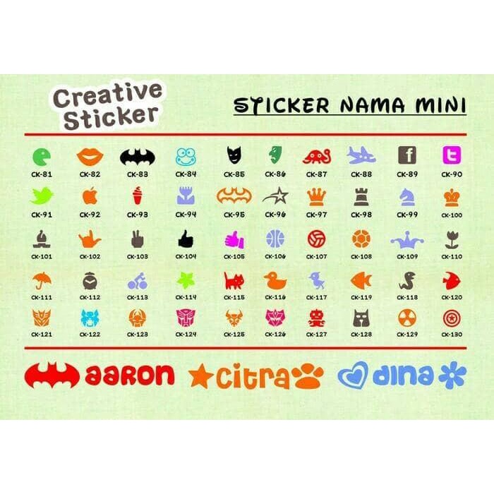 

Sticker Label Nama Baju Model Cutting Sticker Bahan Seperti Sablon 040